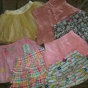 Lot of 7 skirts for toddler girl